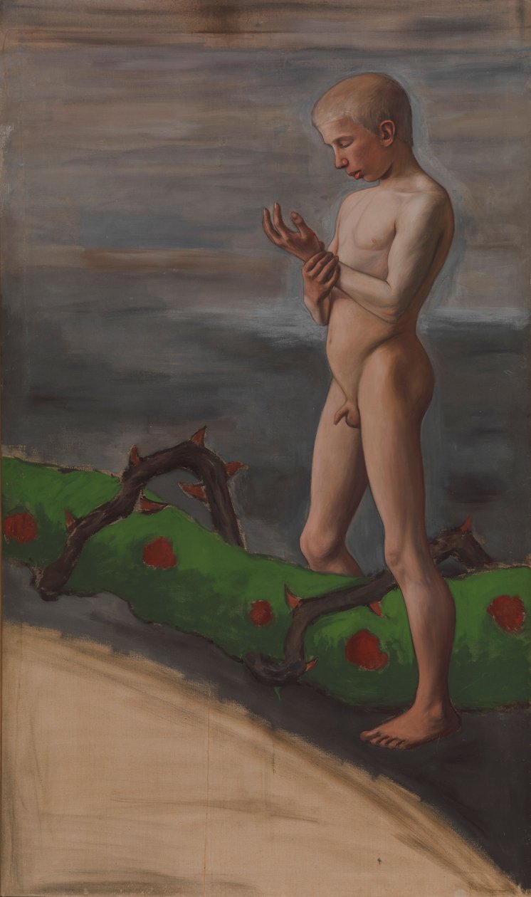 Gutt som bærer livets krans av Hugo Simberg