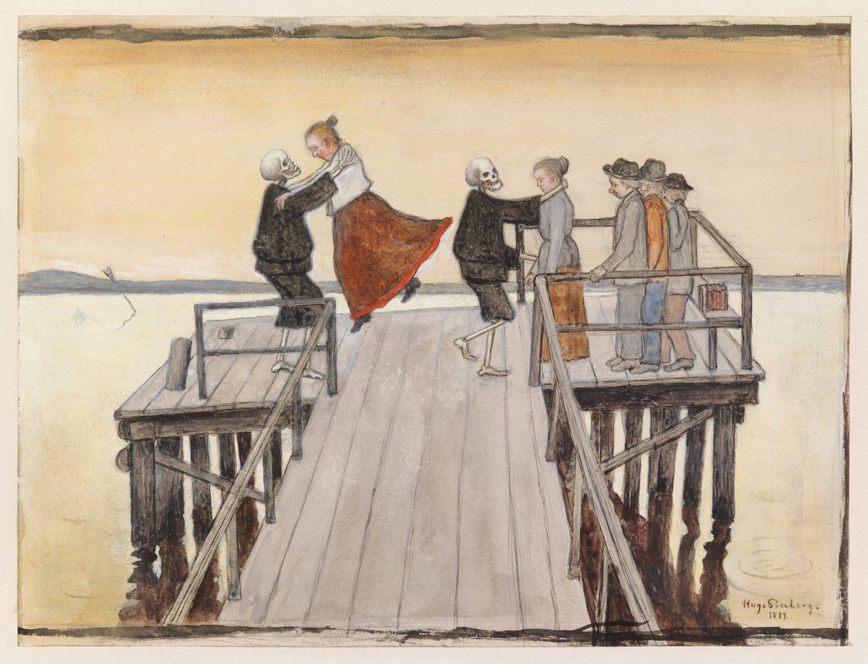 Dans på kaien av Hugo Simberg