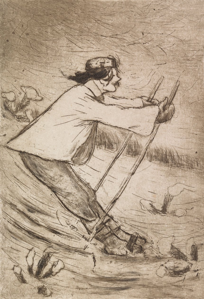 Gallen-Kallela på ski av Hugo Simberg