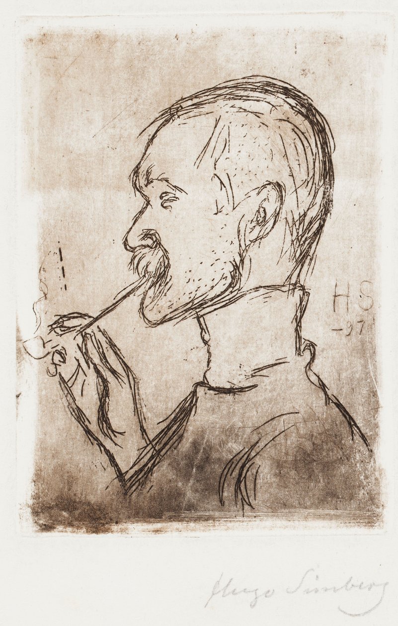 Gallen-Kallela med pipen sin av Hugo Simberg