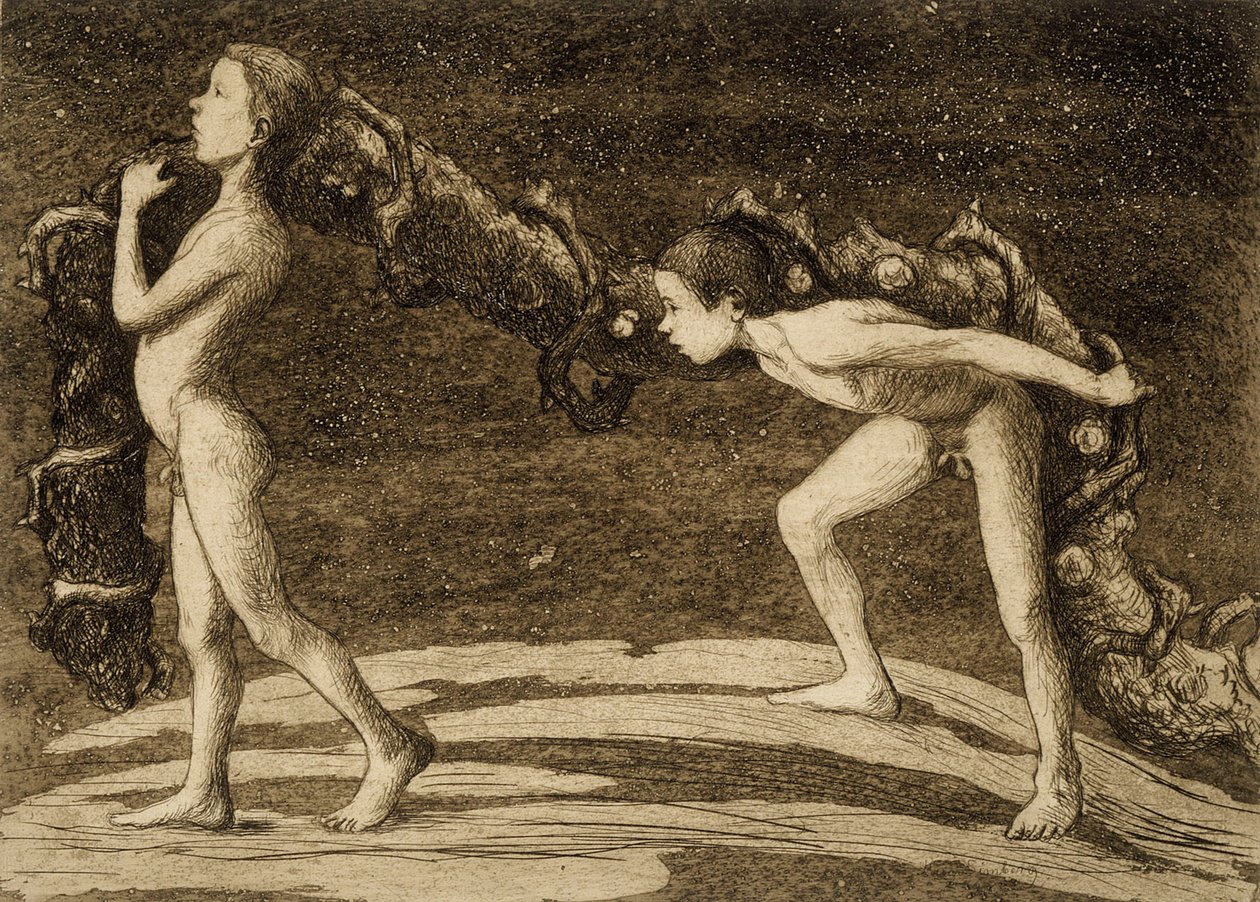 Guirlandebærere av Hugo Simberg