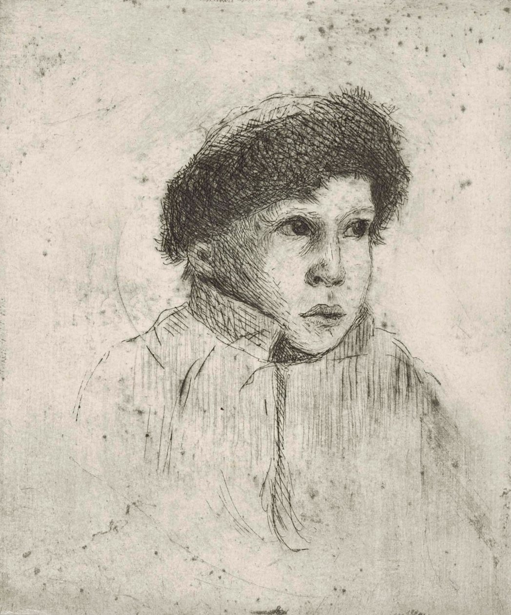 Hodestudie av en gutt av Hugo Simberg