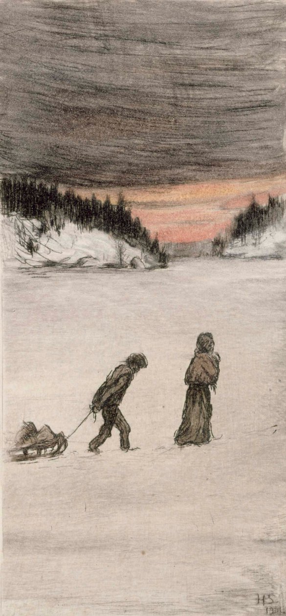 På vei hjem av Hugo Simberg