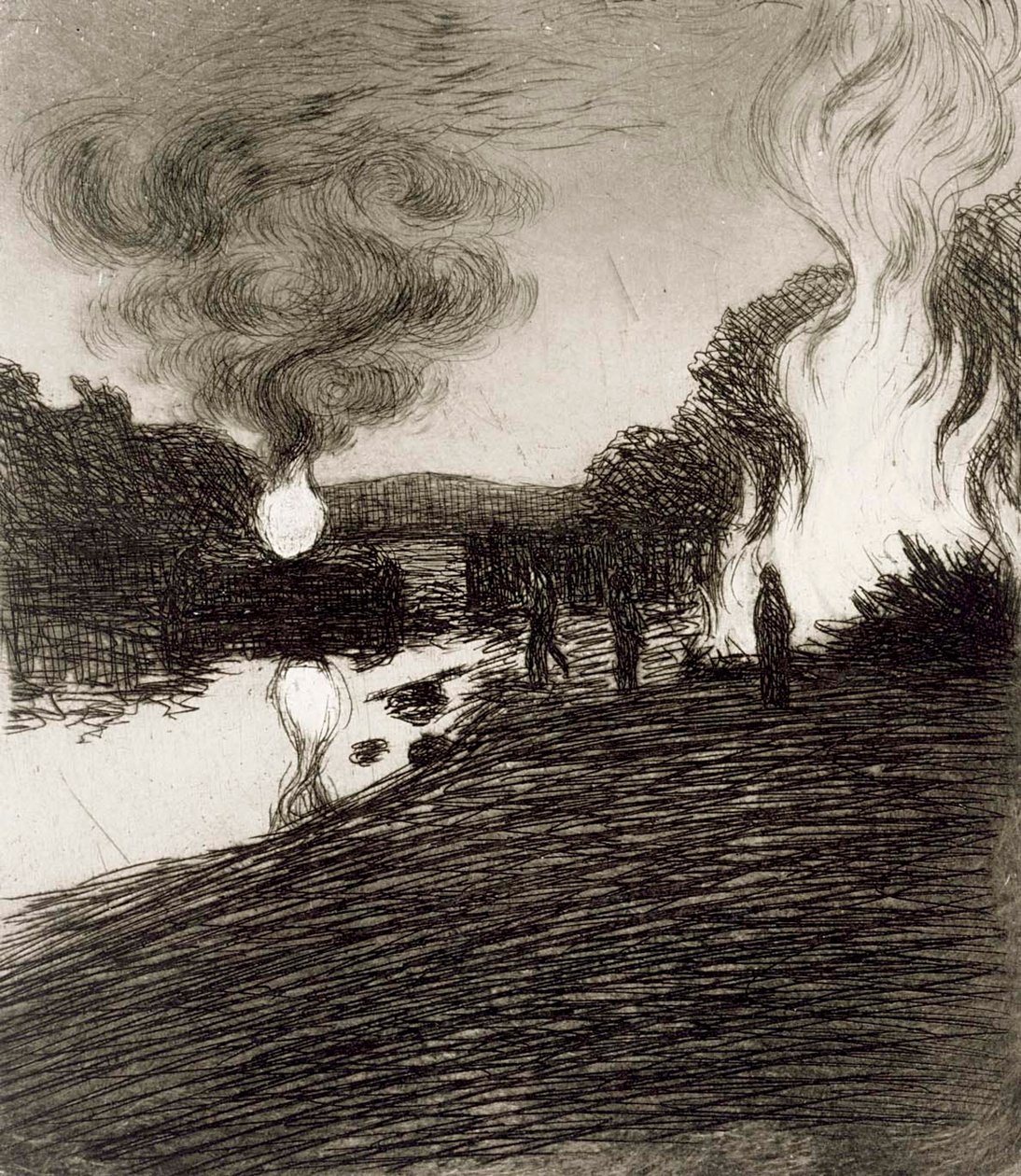 Sankthansbål av Hugo Simberg