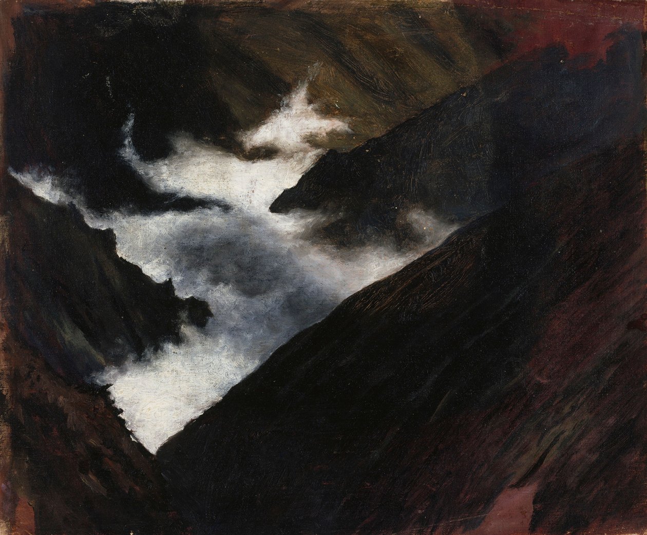Fjellbekk i Kaukasus av Hugo Simberg