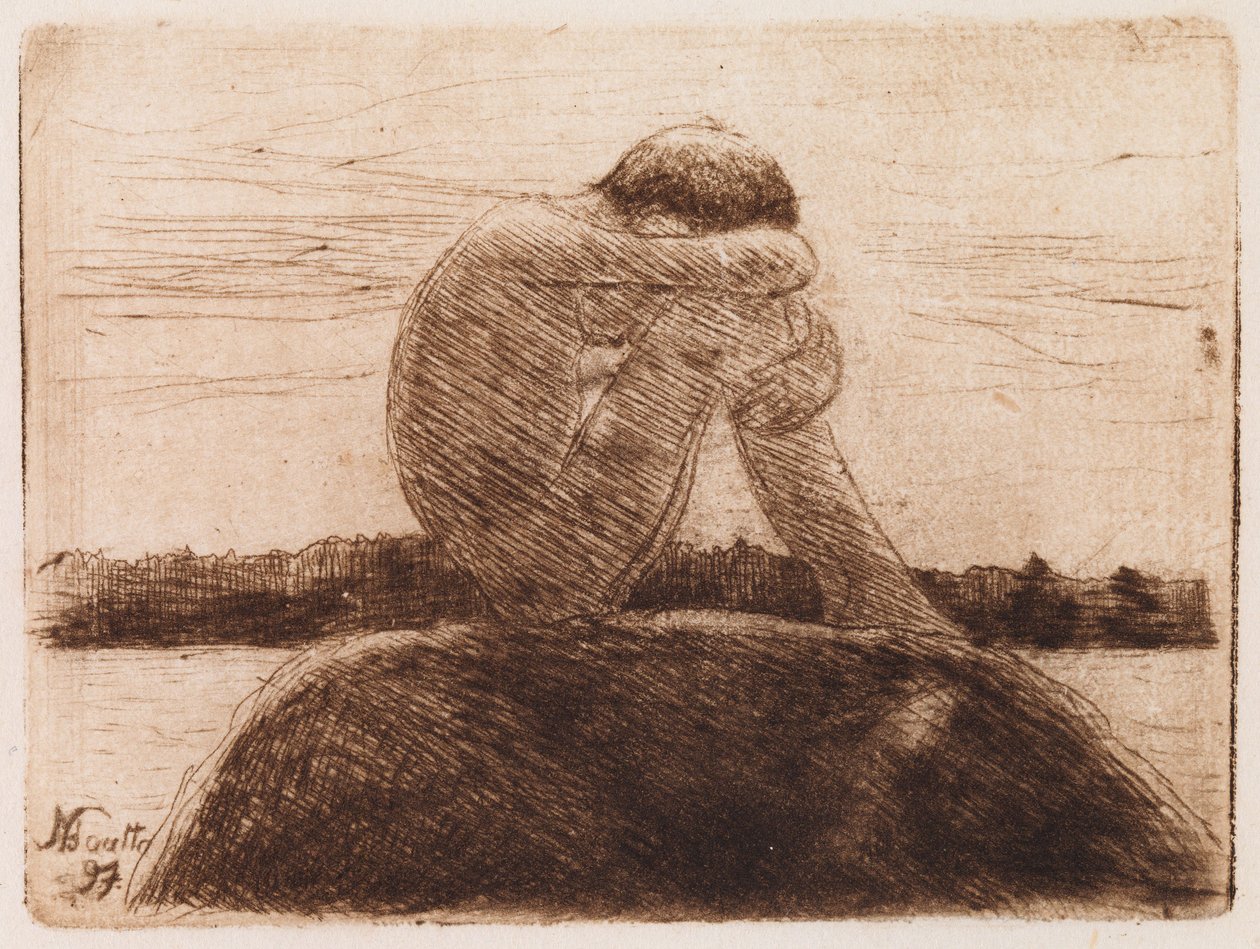 På klippen ved bredden av Hugo Simberg