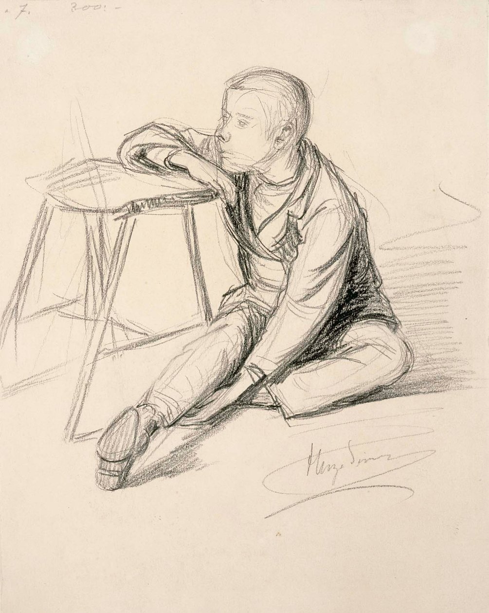 Sittende gutt av Hugo Simberg