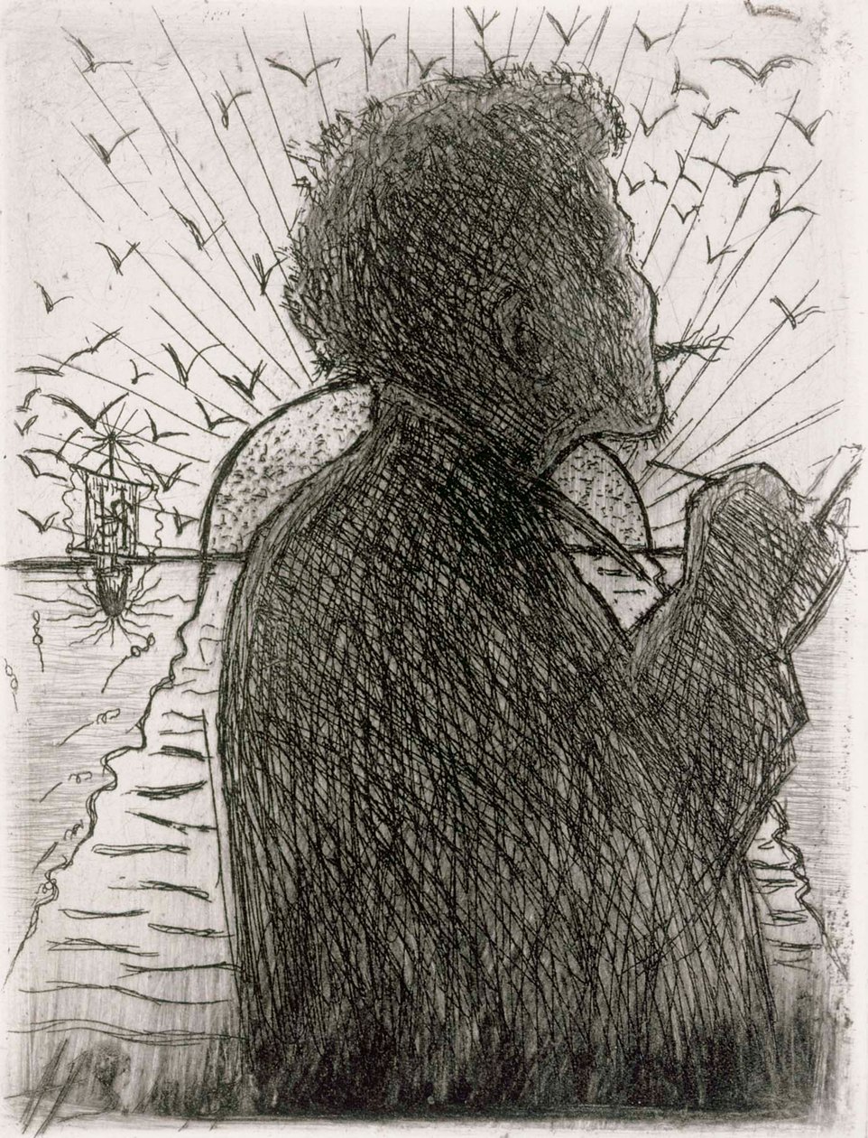 Selvportrett I av Hugo Simberg