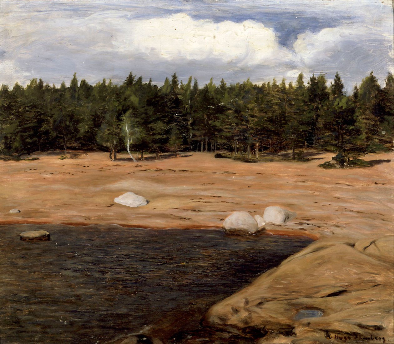 Stranden, Niemenlautta av Hugo Simberg
