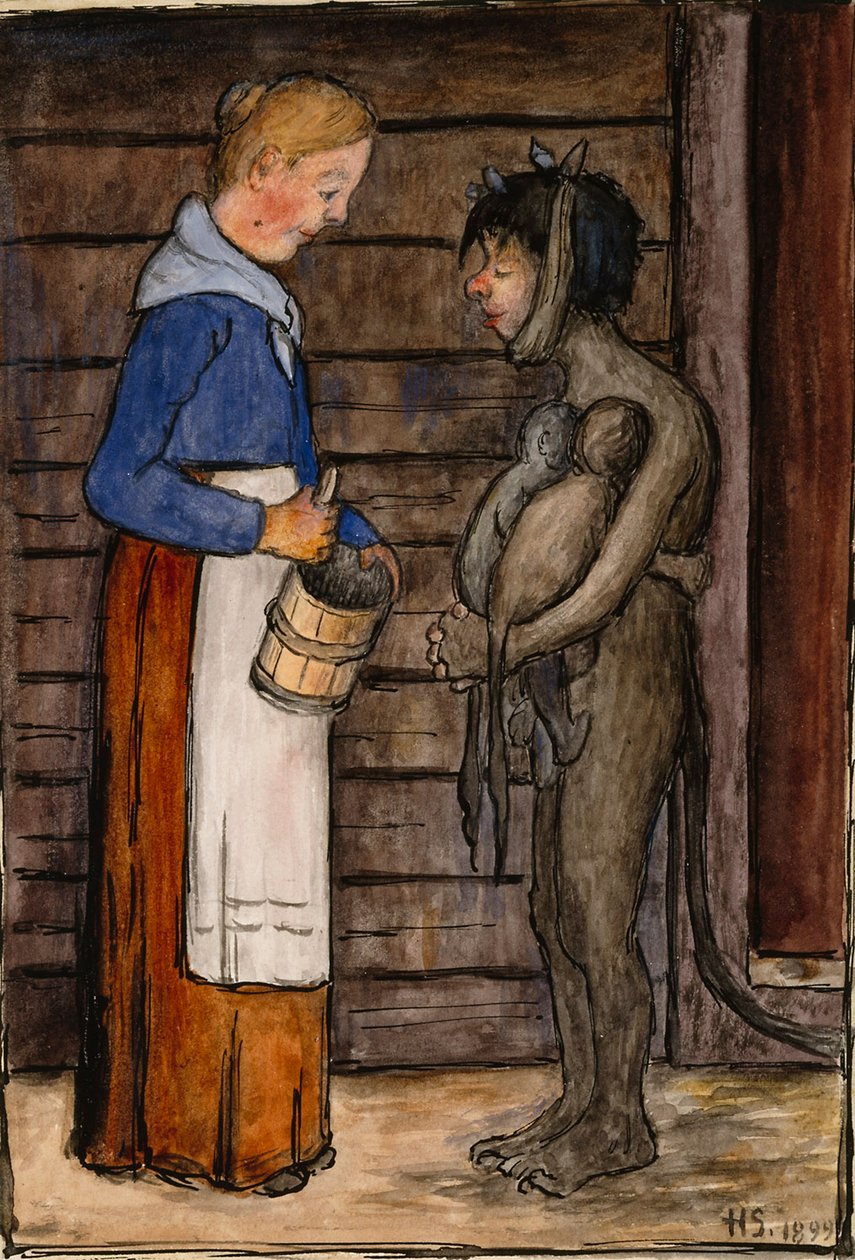 Bondens kone og Stakkars djevel av Hugo Simberg