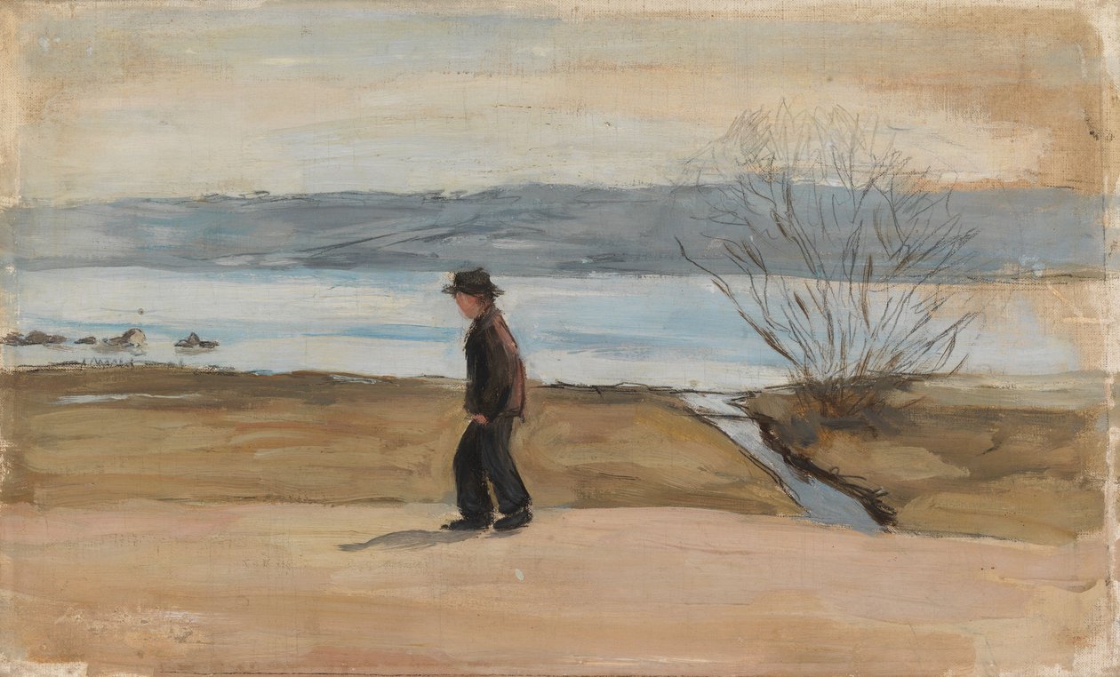 Den sårede engelen, landskapsstudie av Hugo Simberg