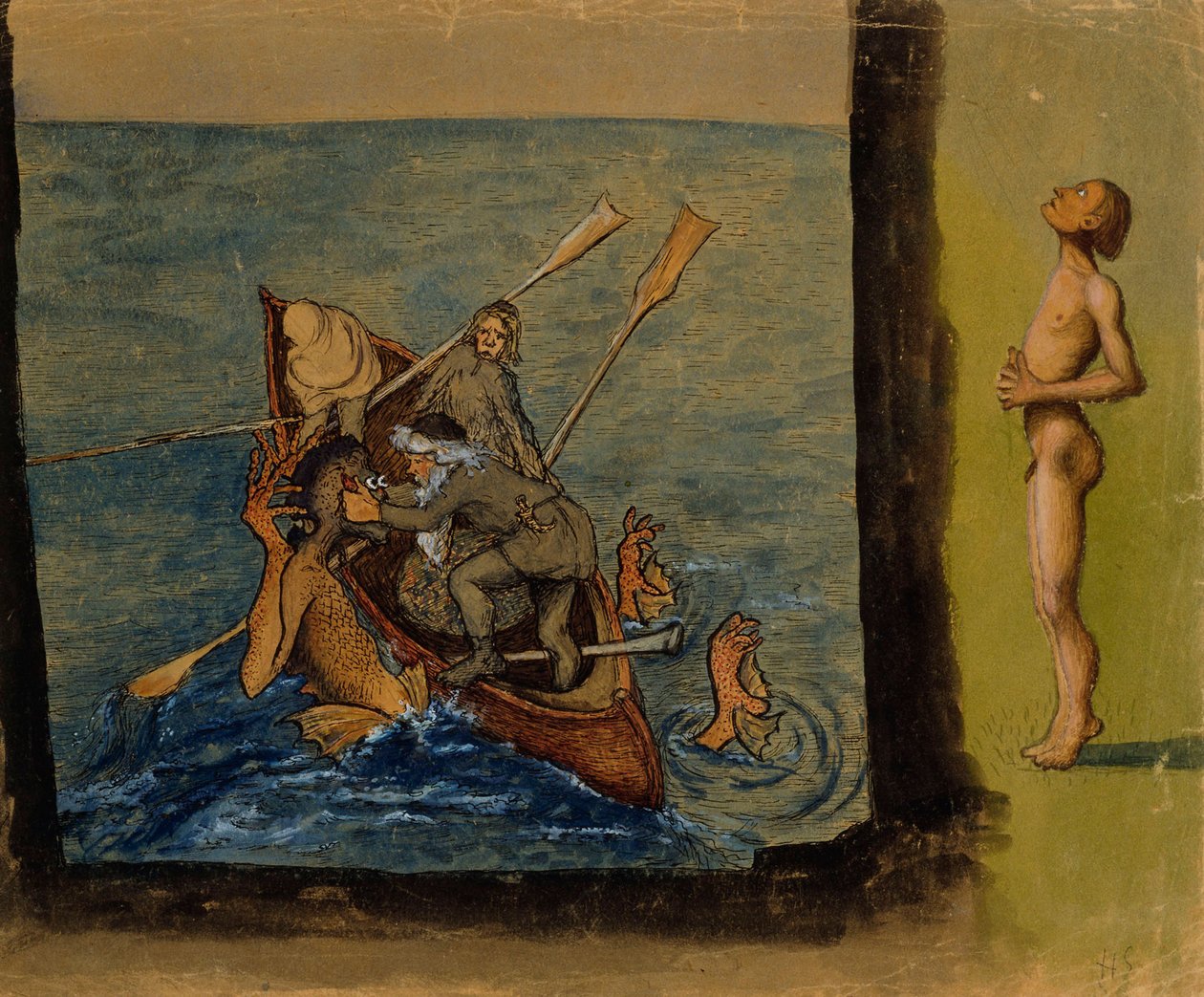 Väinämöinen og Ikiturso av Hugo Simberg