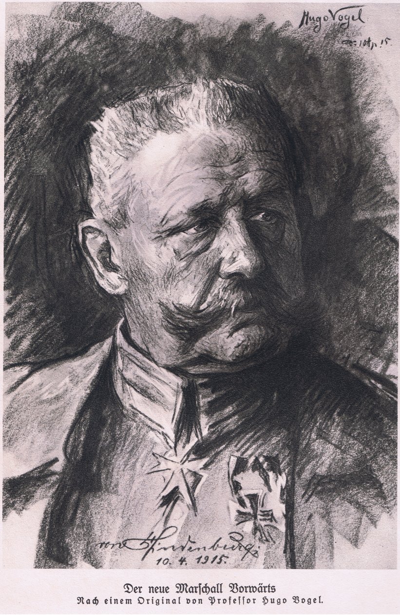 Hindenburg, fra Hindenburg utgitt av Daterlandijrcher Derlag & H Weller Berlin, 1928 av Hugo Vogel