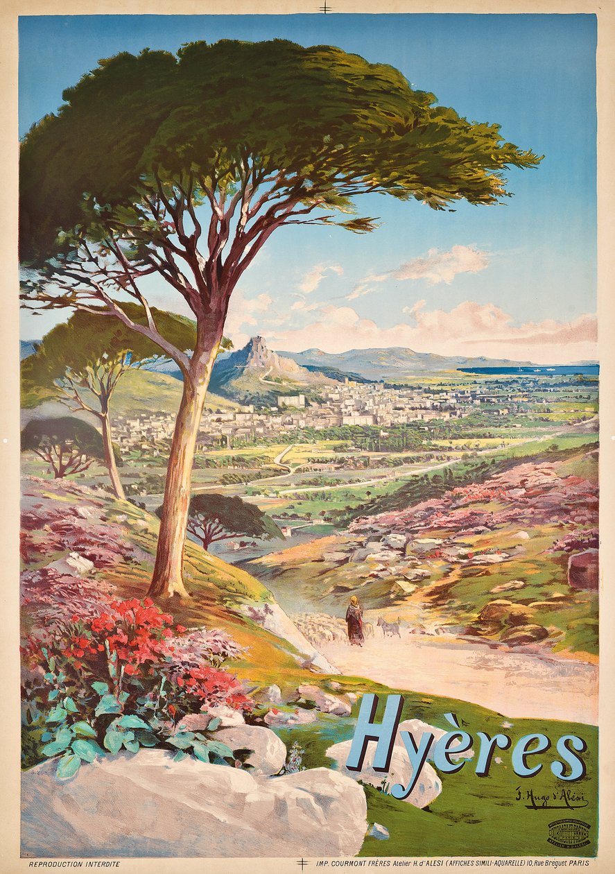 Plakatreklame i Hyeres, Frankrike, 1900 av Hugo d Alesi