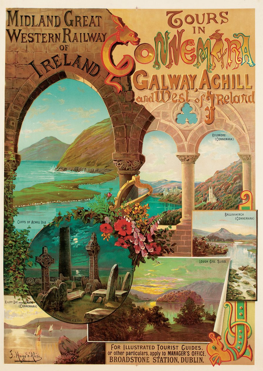 Turer i Connemara, Midland Great Western Railway of Ireland av Hugo d Alesi