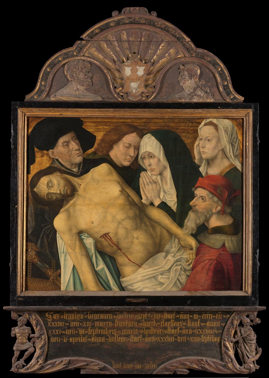 Sentralt panel av en minnetriptych, tidligere kalt Gertz minnetriptyk, med klagesangen av Hugo van der Goes (copy after)