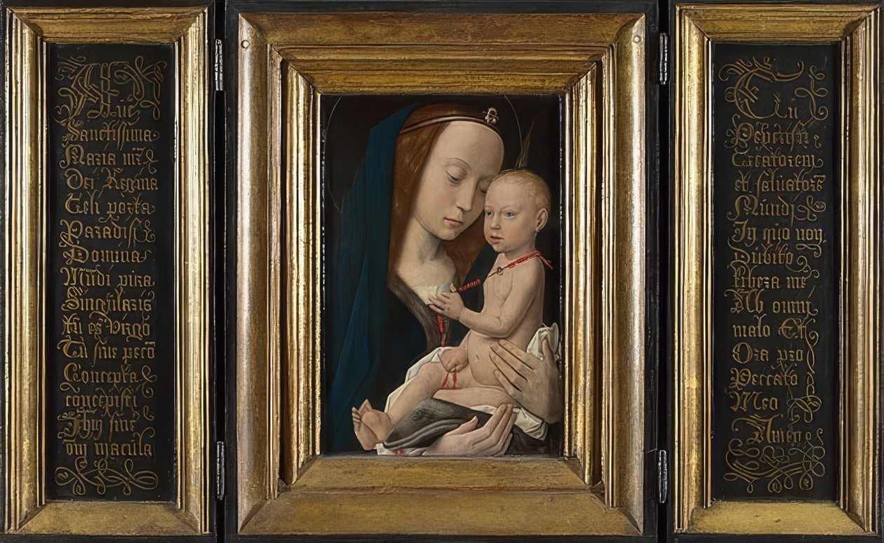 Madonna med barnet. Rundt 1485 av Hugo van der Goes