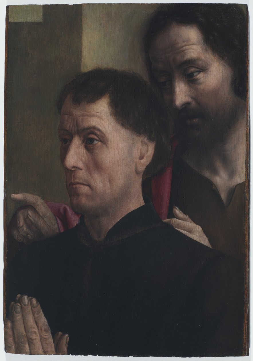 Portrett av en bedende mann med den hellige Johannes Døperen av Hugo van der Goes