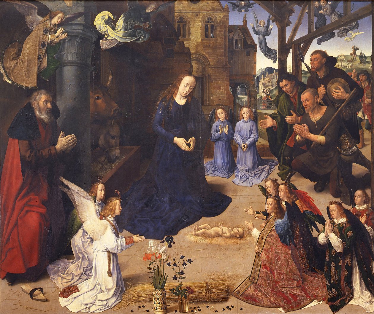 Hyrdenes tilbedelse The Portinari Triptych, ca 1478 av Hugo van der Goes