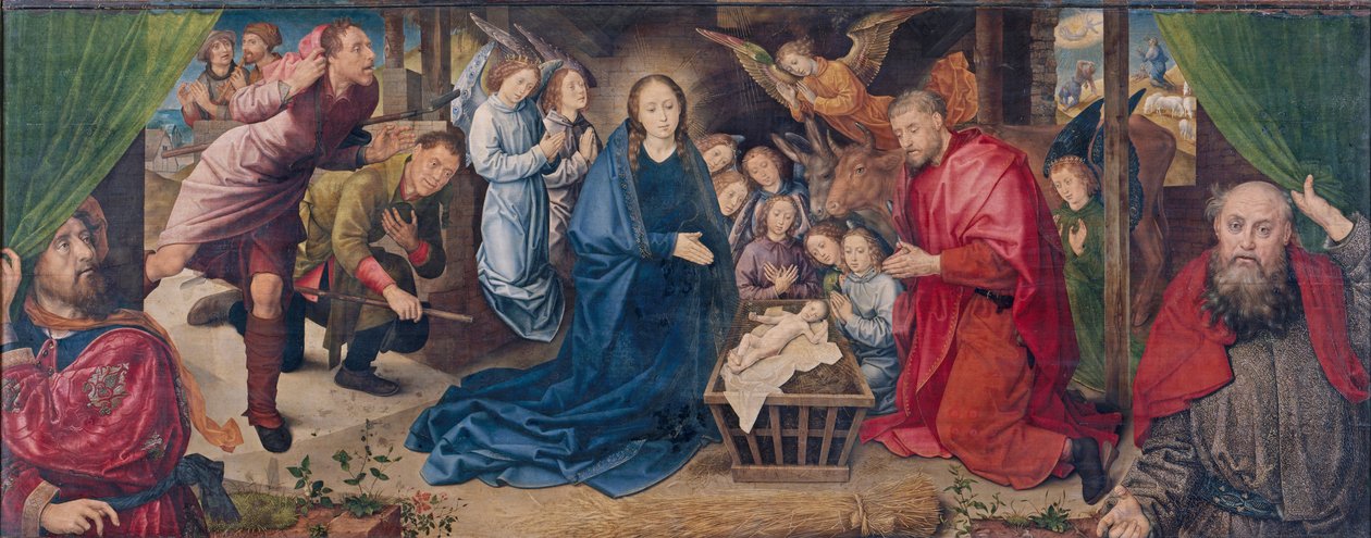 Gjeternes tilbedelse, ca. 1480 (olje på tre) av Hugo van der Goes