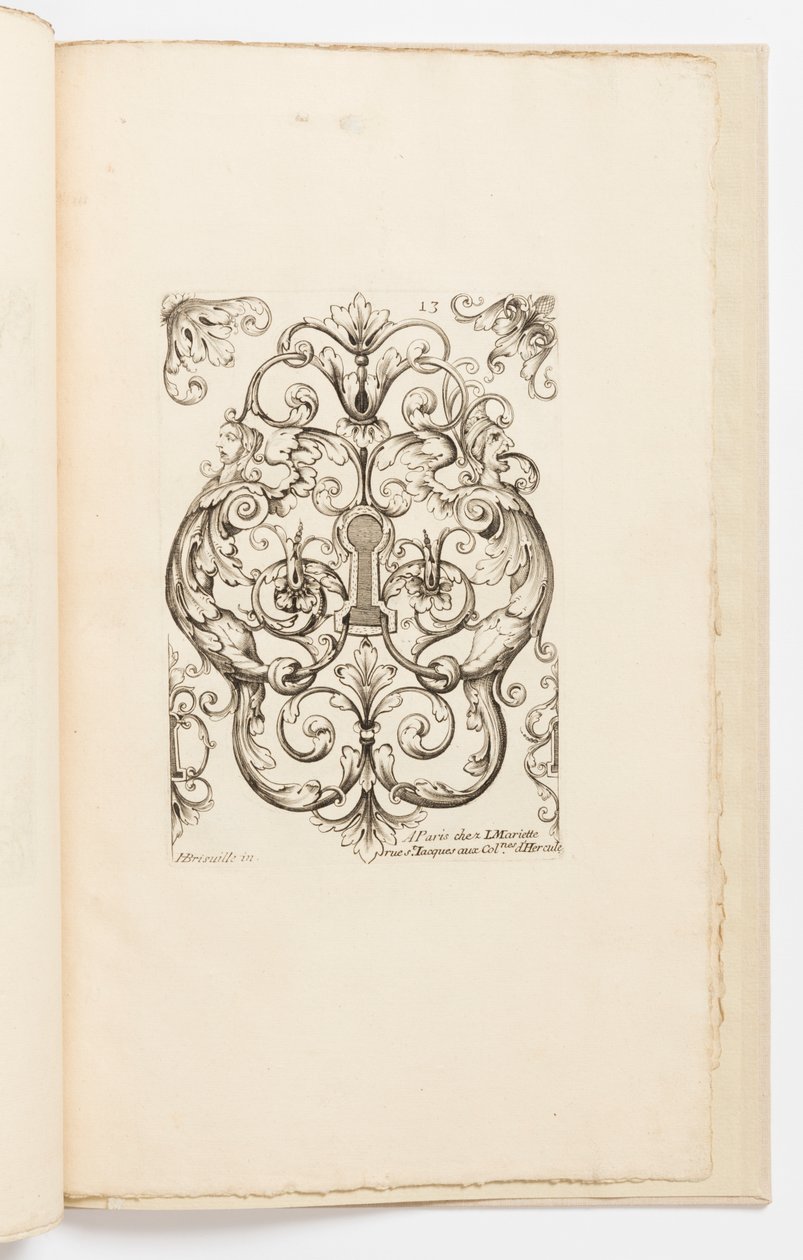 Plate 13, fra Various Designs for Locksmiths av Hugues Brisville
