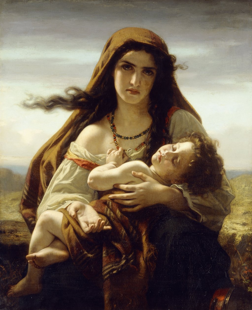 Mor og barn, 1870 av Hugues Merle