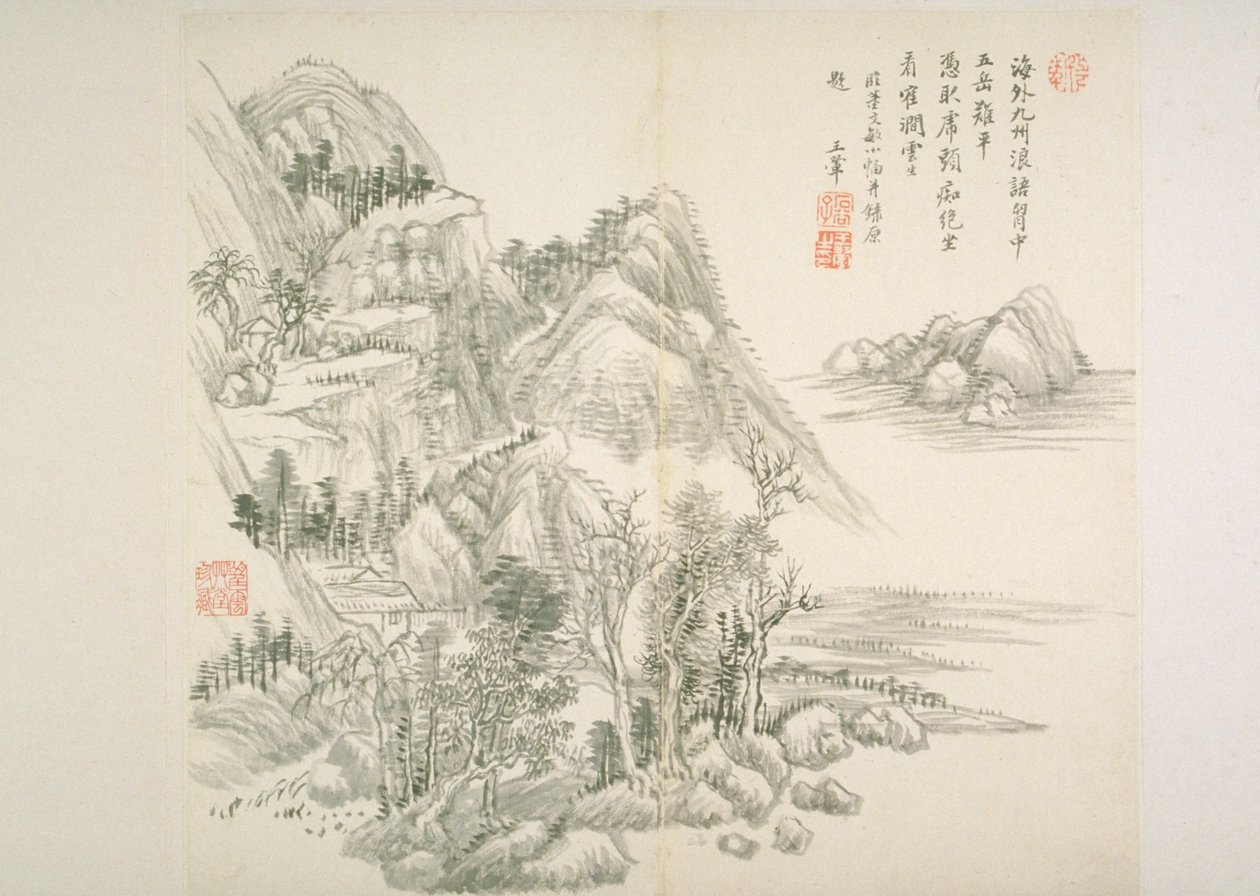 Album After Old Masters And Poems (album (10 blader), blekk på papir) av Hui Wang