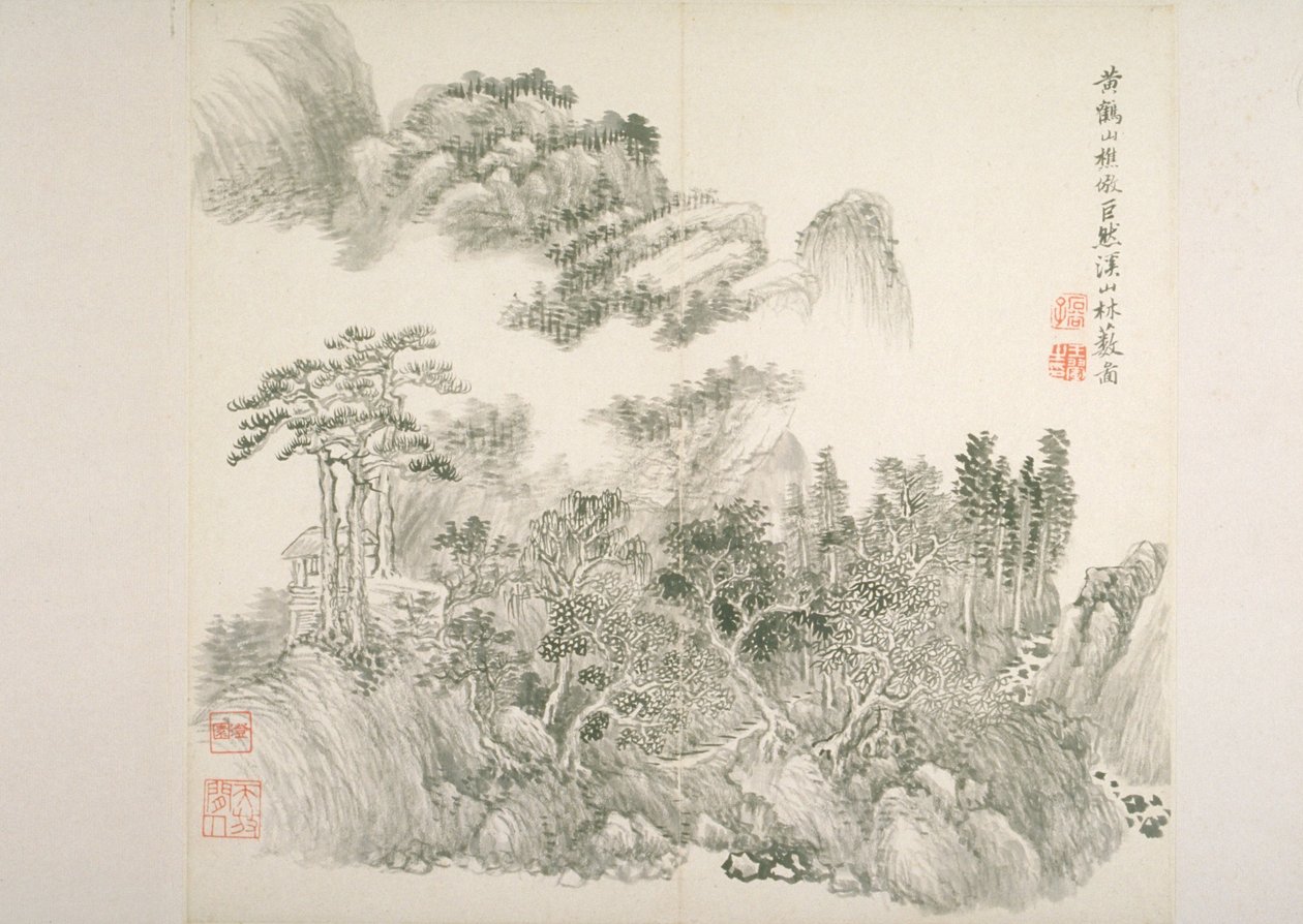 Album After Old Masters And Poems (album (10 blader), blekk på papir) av Hui Wang