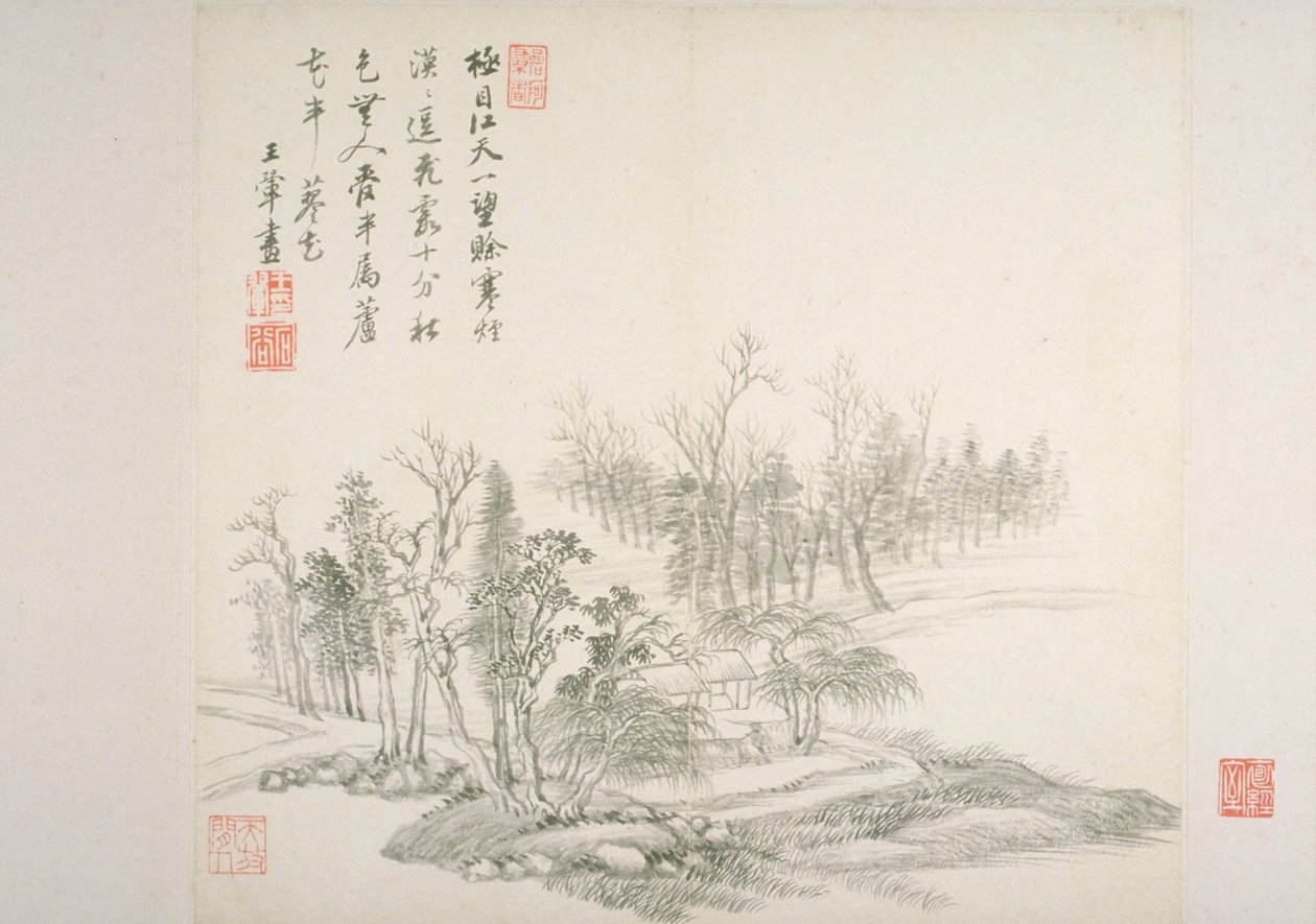 Album After Old Masters And Poems (album (10 blader), blekk på papir) av Hui Wang