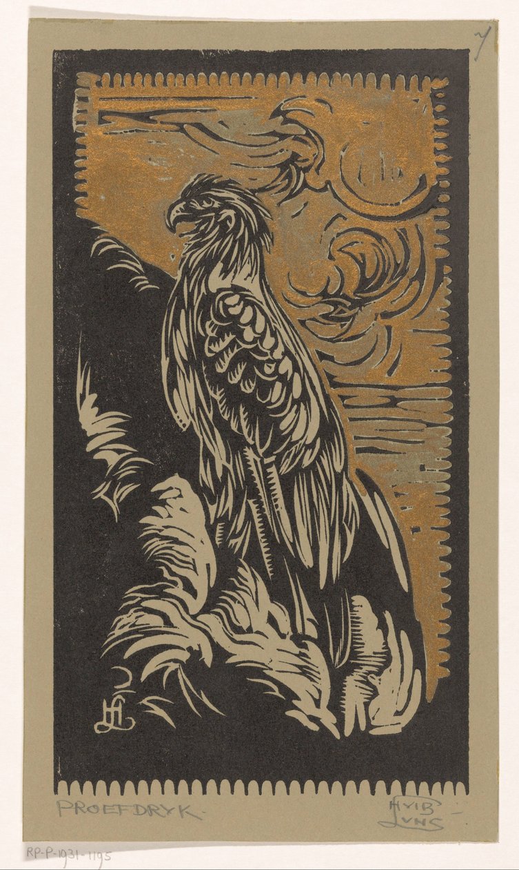 Ørn av Huib Luns (signed by artist)