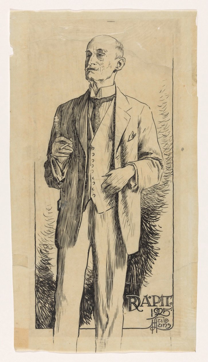 Portrett av Adrian Pit av Huib Luns (signed by artist)
