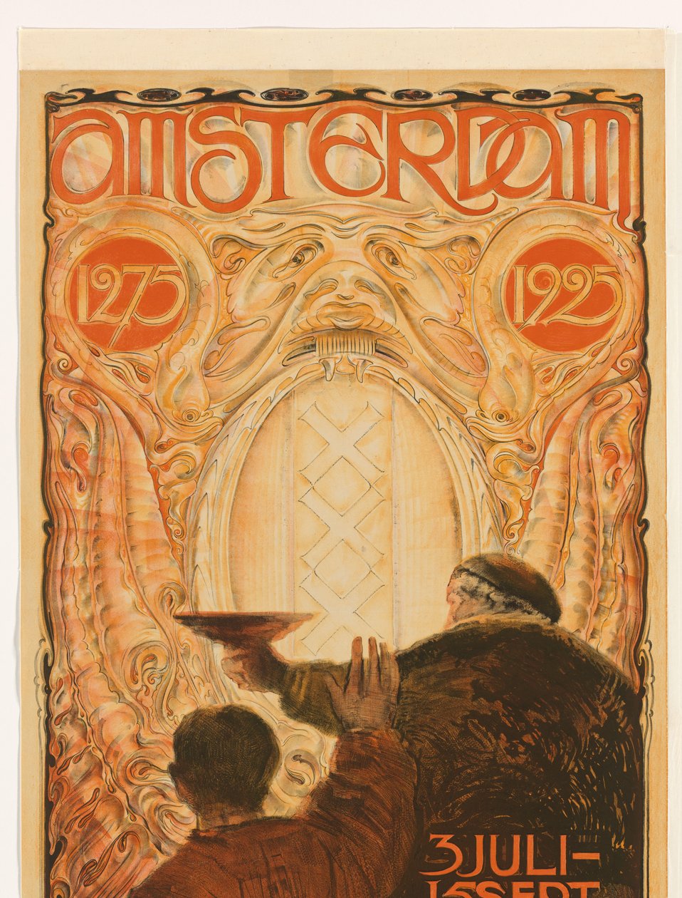 Plakat for utstillingen Amsterdam 1275-1925 Amsterdam 1275 1925 (tittel på objekt) av Huib Luns