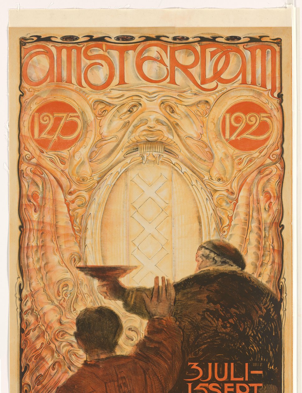 Plakat for utstillingen Amsterdam 1275-1925 Amsterdam 1275 1925 (tittel på objekt) av Huib Luns