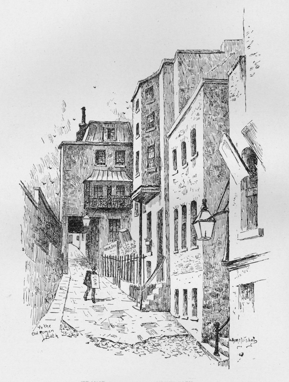 Inngang til det romerske badet, 1890 av Hume Nisbet