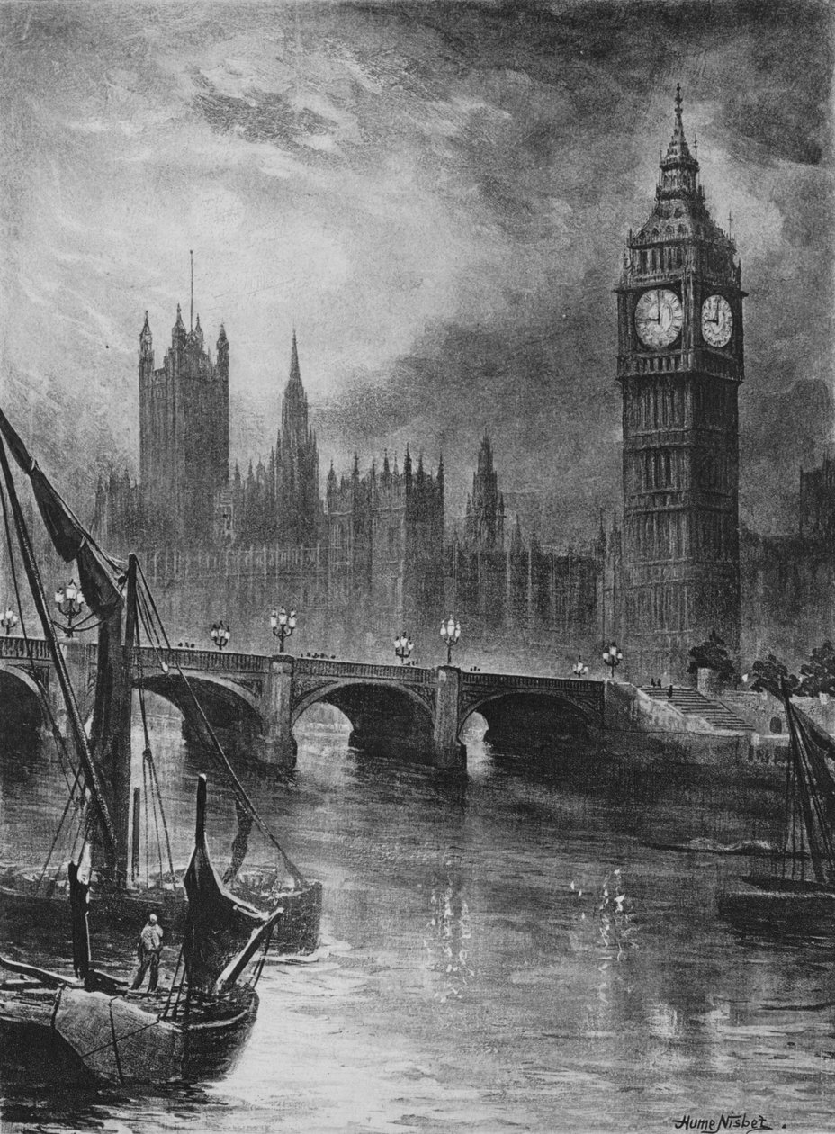 Houses of Parliament, 1890 av Hume Nisbet