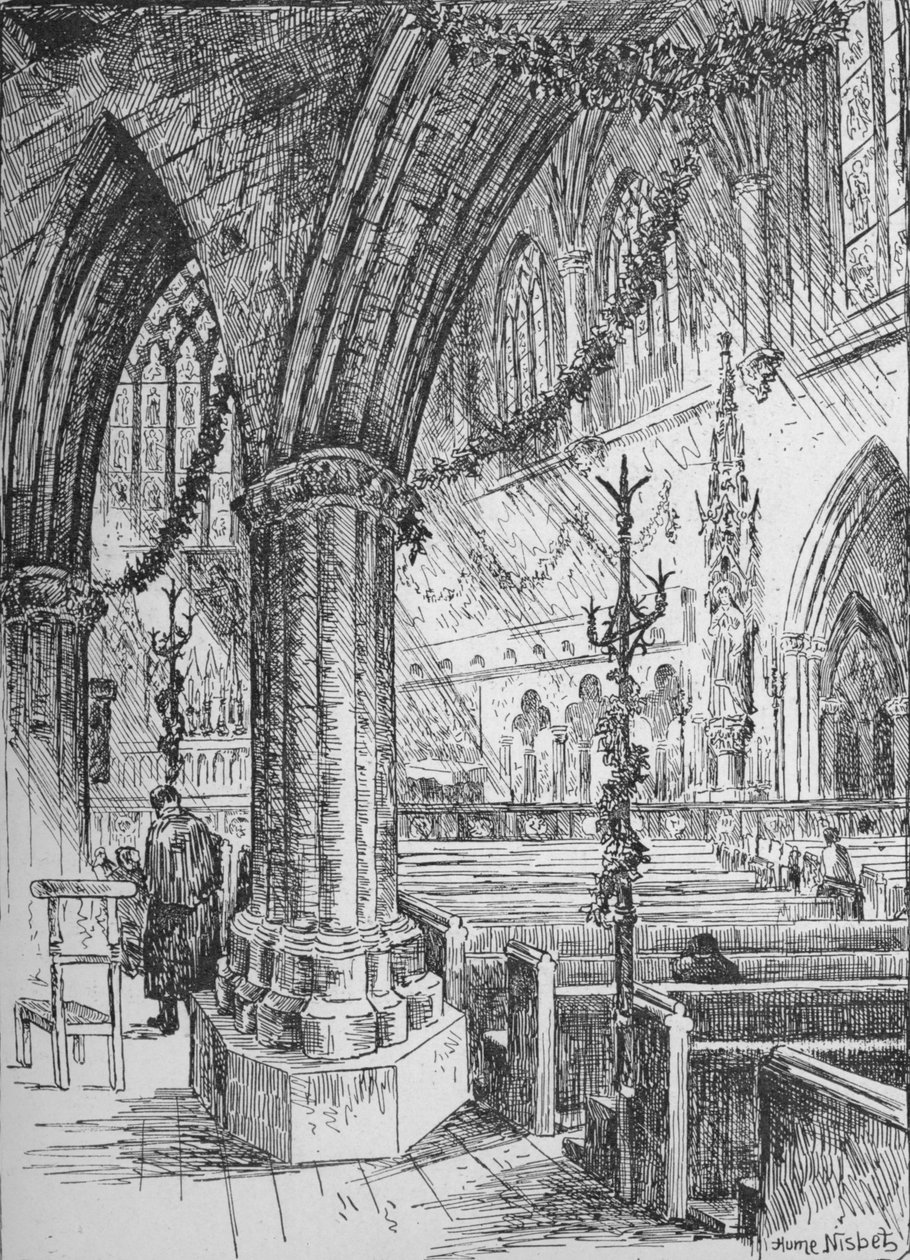The Sanctuary, Farm Street, 1890 av Hume Nisbet