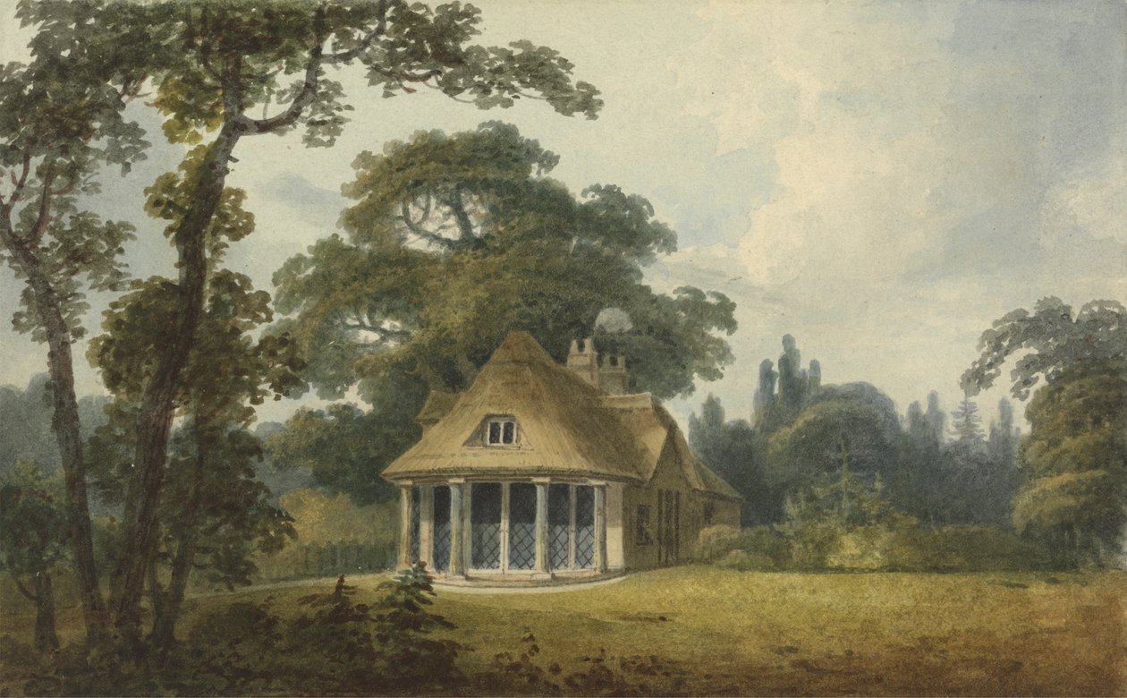 Et sommerhus med gittervinduer i full lengde av Humphrey Repton