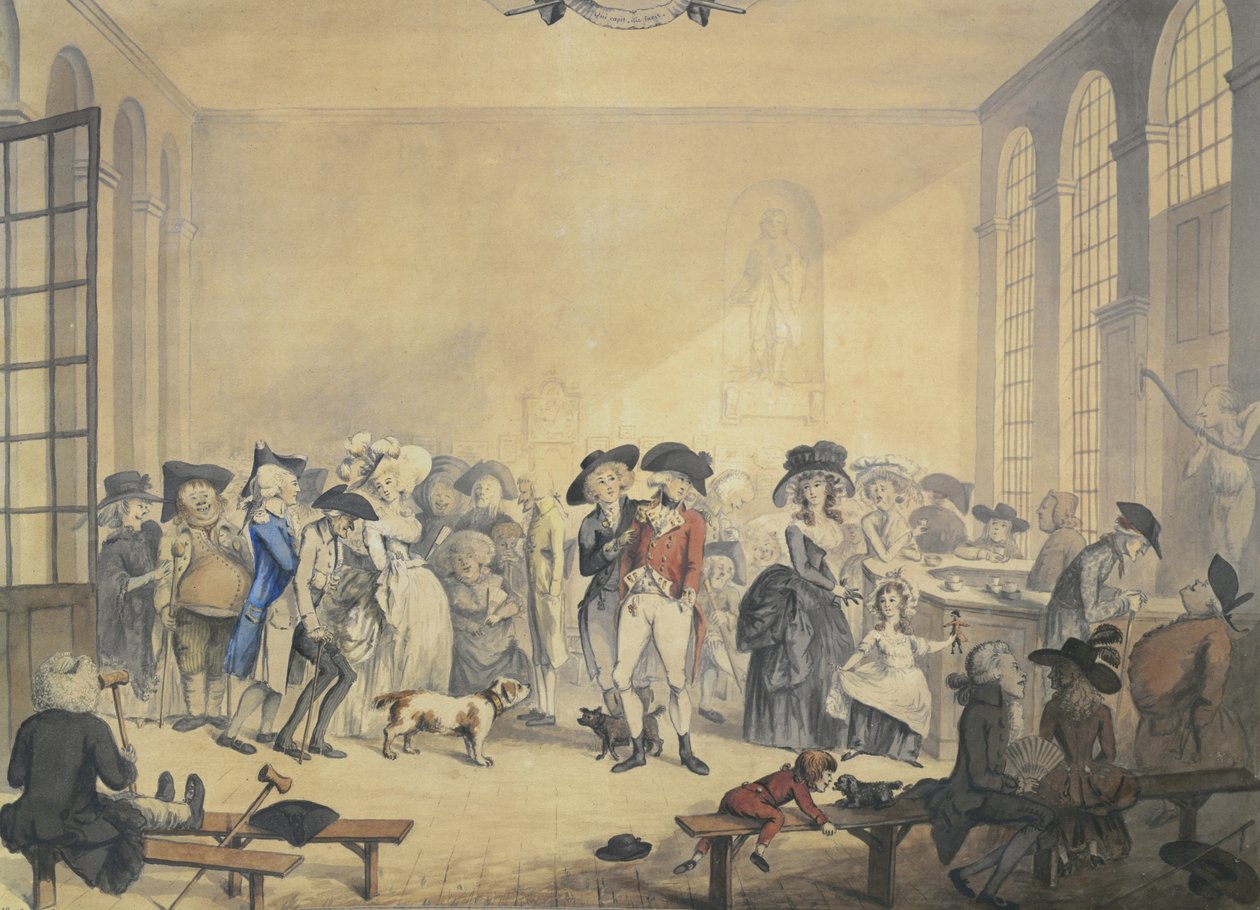 Pumperommet, bad (farget akvatint) av Humphry Repton