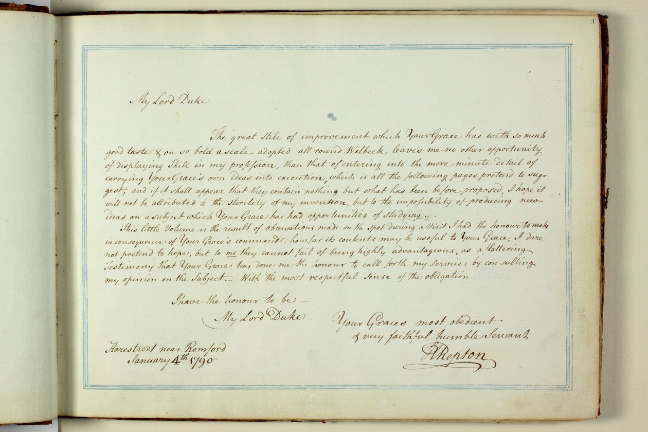 Rød bok: Welbeck av Humphry Repton