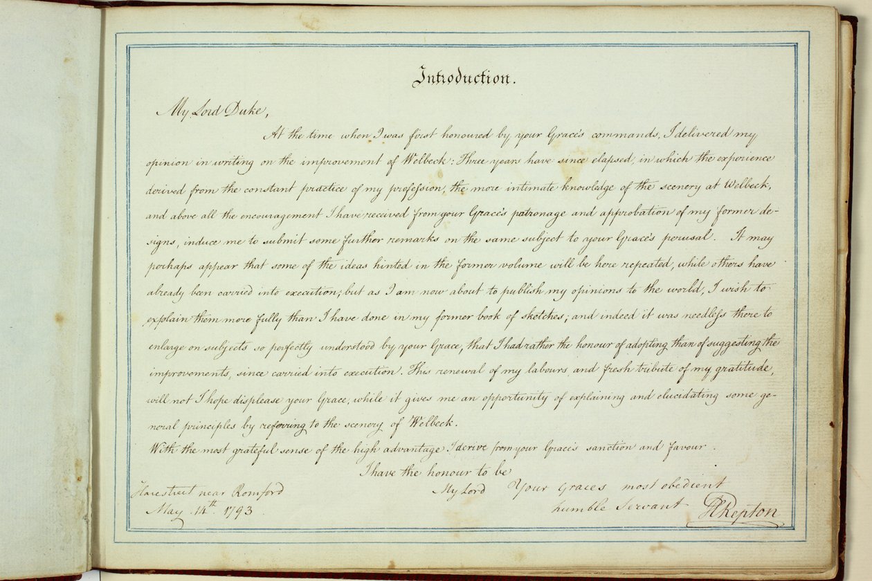 Rød bok: Welbeck av Humphry Repton
