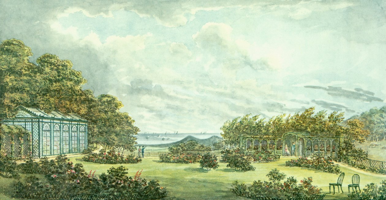 Rød bok for Sheringham Hall, ca. 1812 av Humphry Repton