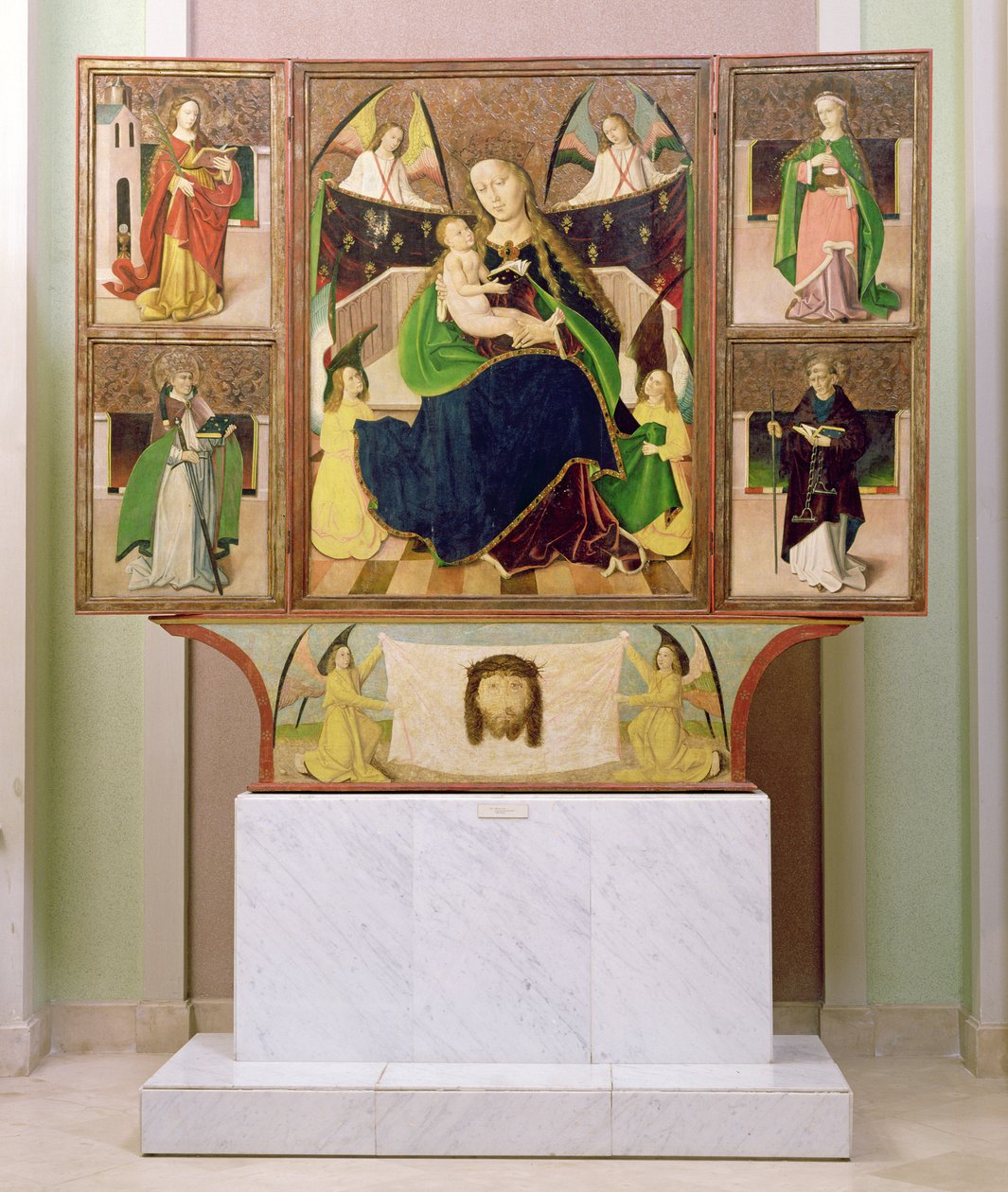 Altertavle av Jomfru Maria fra Liptoszentandras ca. 1480 (tempera på panel) av Hungarian School