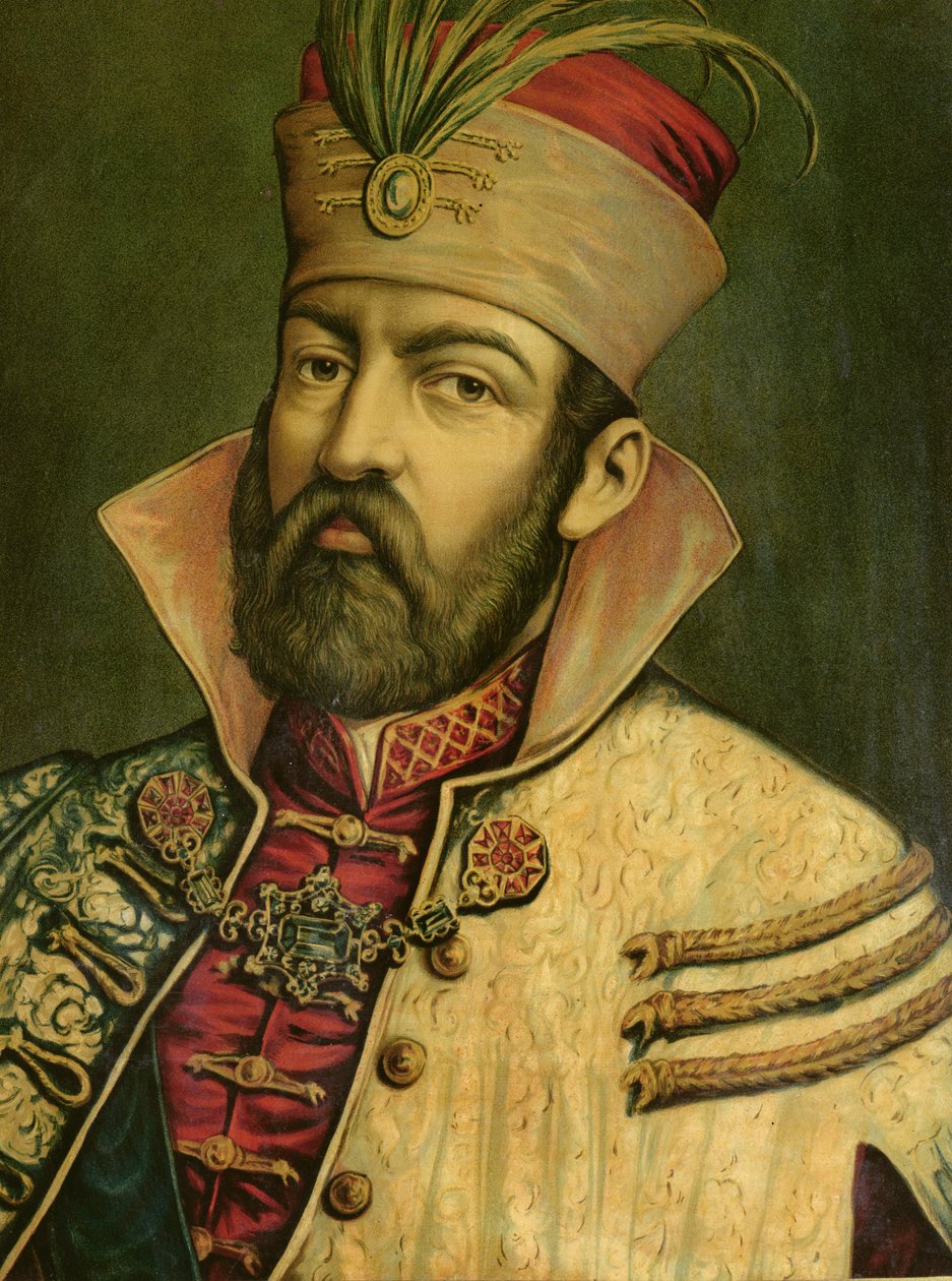 Miklos Zrinyi (1508-66), Ban av Kroatia (1542-56) av Hungarian School