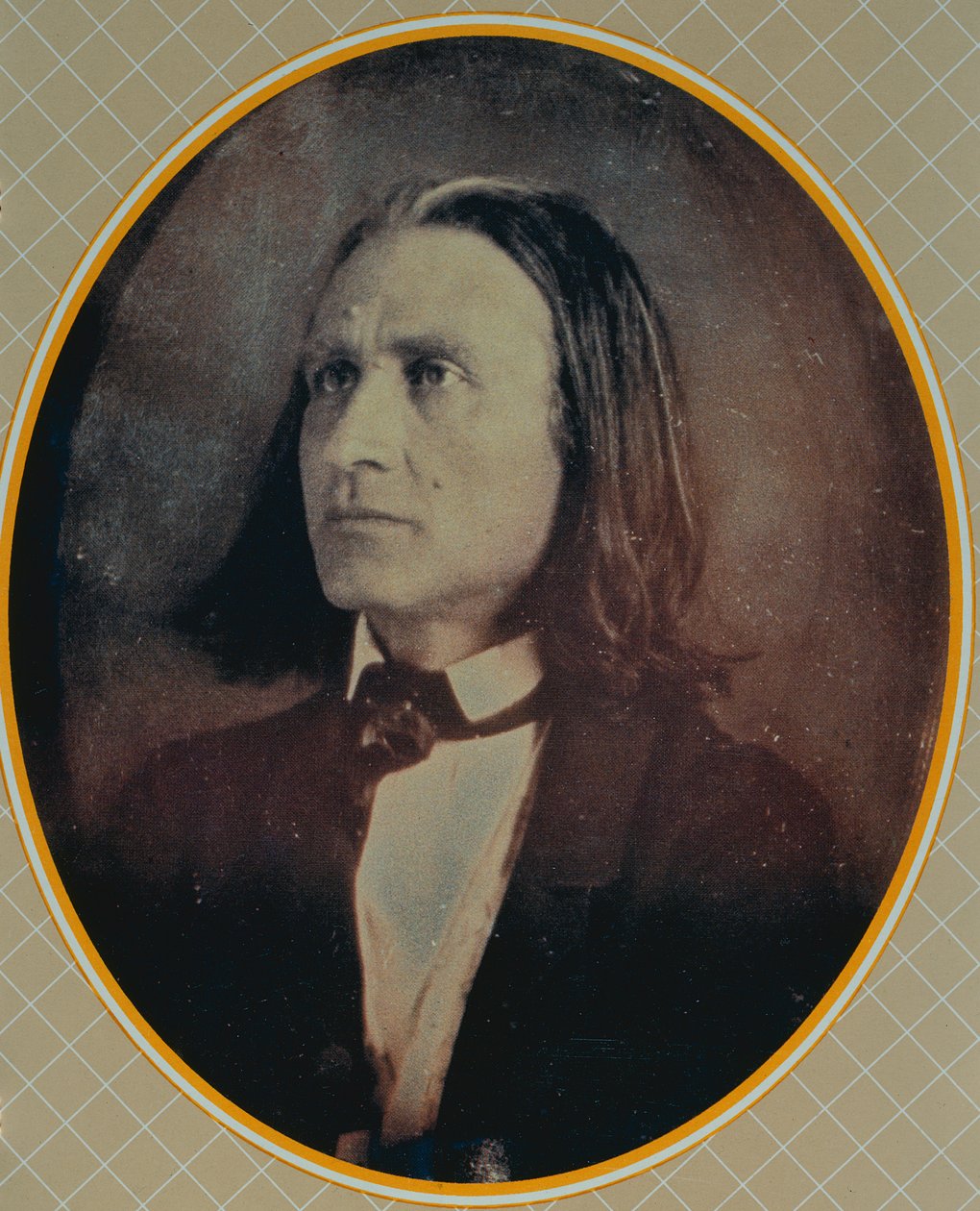 Reproduksjon av en daguerrotypi av Franz Liszt (1811-86) tatt ca. 1856 av Hungarian School