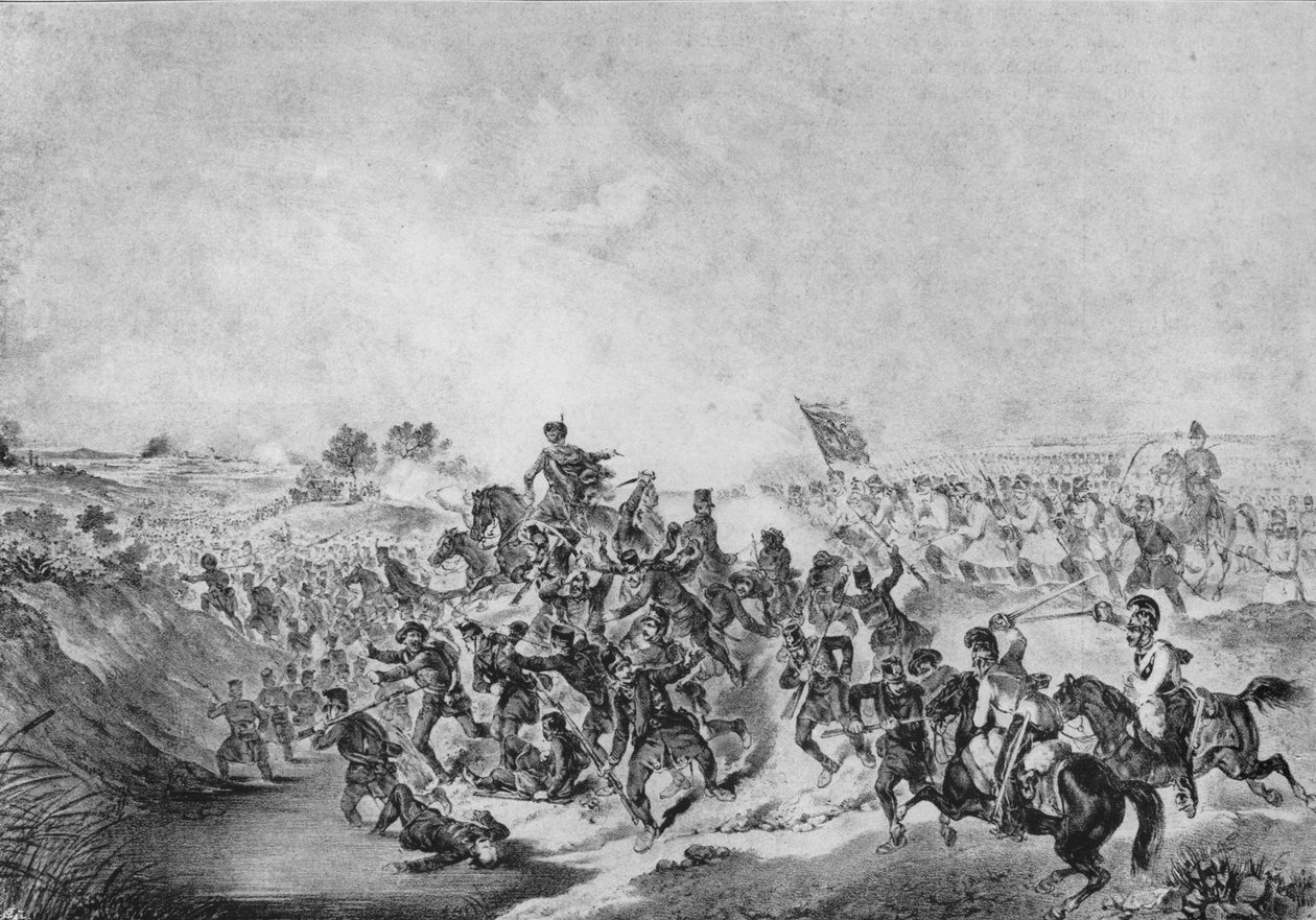 Slaget ved Temesvar under den ungarske revolusjonen 1848-49, 9. august 1849, 1849 av Hungarian School