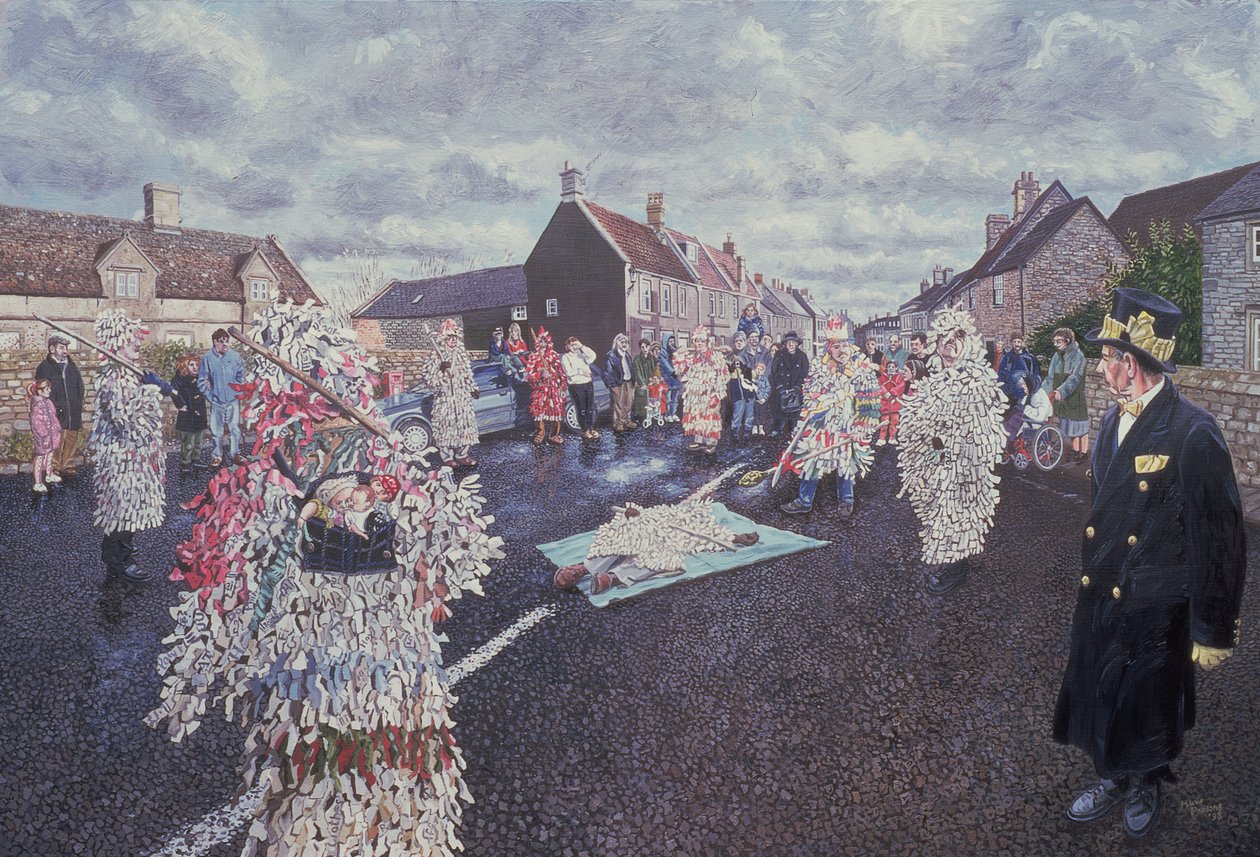 Boxing Day Mummers, Marshfield, 1998 (se også 107623) av Huw S. Parsons