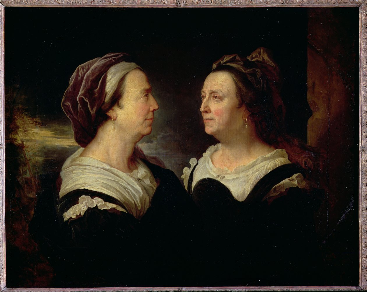 Dobbeltportrett av Marie Serre, kunstnerens mor, 1695 av Hyacinthe Francois Rigaud