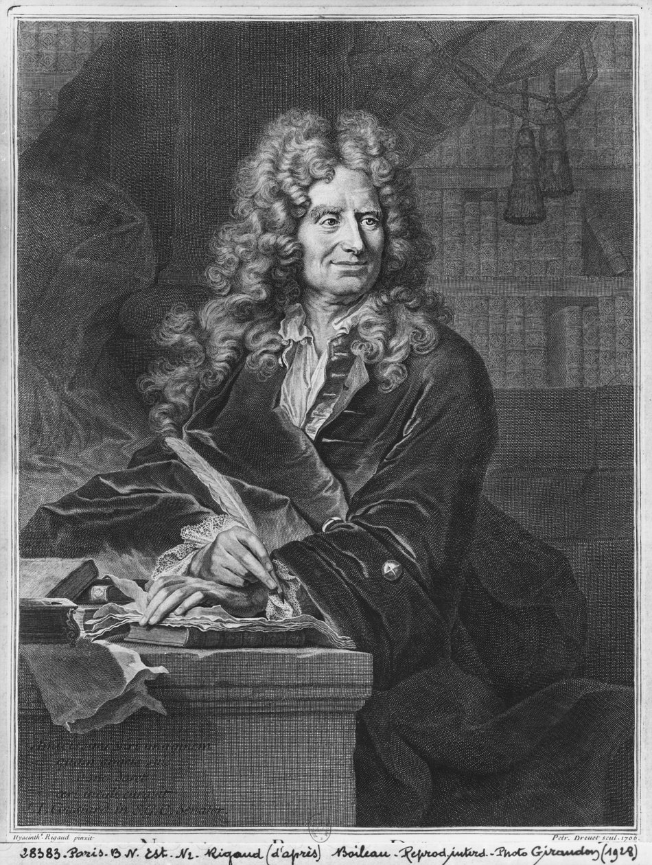 Portrett av Nicolas Boileau, kjent som Boileau-Despreaux, 1706 av Hyacinthe Francois Rigaud