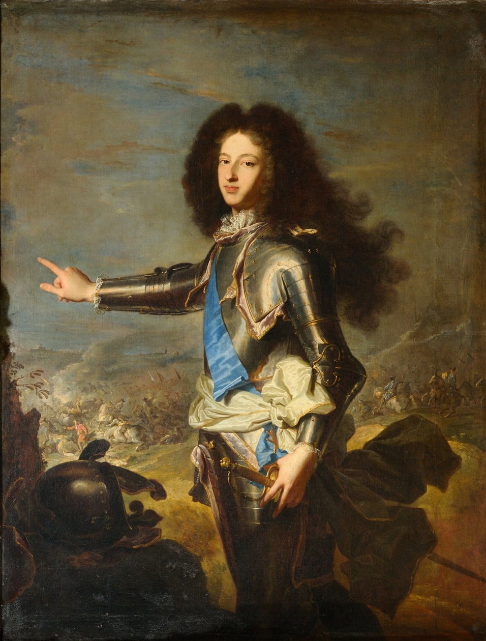 Louis de France, hertug av Burgund 1682-1712, tidlig på 1700-tallet. av Hyacinthe Francois Rigaud