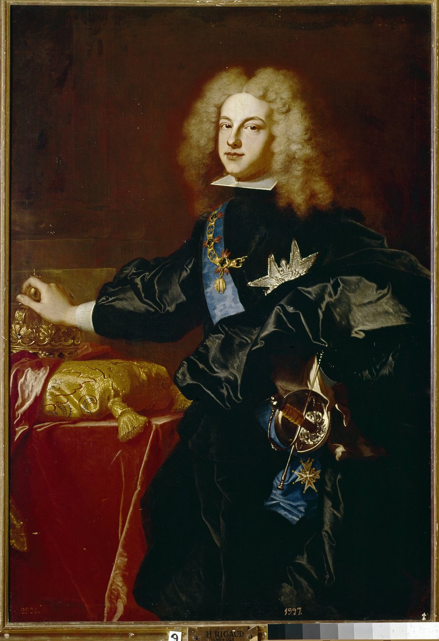Philip V av Spania - Portrett av Philip V av Hyacinthe Francois Rigaud